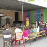 Spectacle de la ferme de Tiligolo dans une école